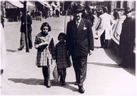 Dimitar Peshev with nieces Kaludka and Kichka, 1942